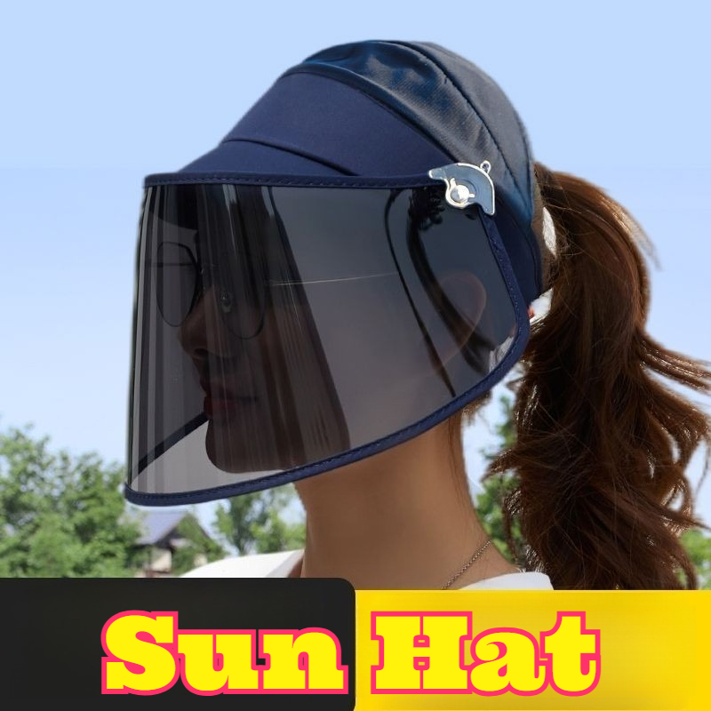 Surgical Mask - Women Sun Hat Protection Full Face