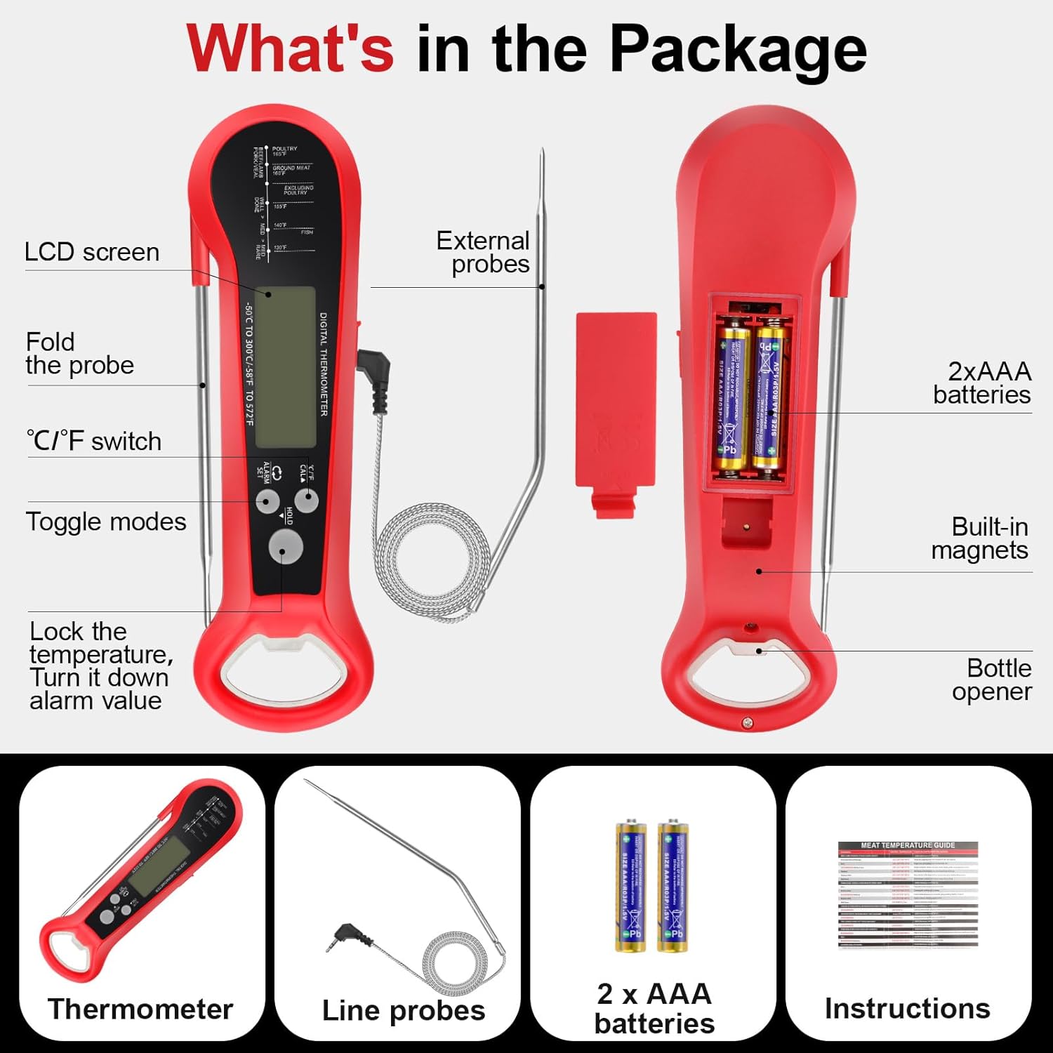 Professional Digital Meat Ther - Thermometer Digital recension och pris